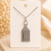 Upcycled Chanel Tag Pendant Necklace